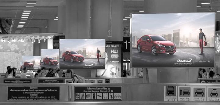 曼谷機場行李區led廣告